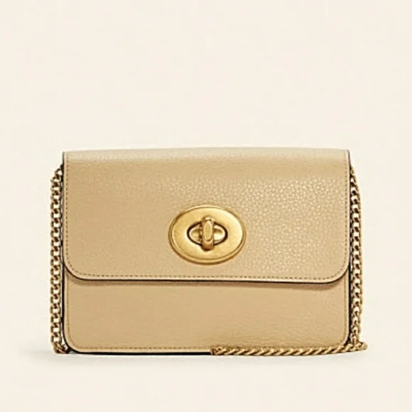 NWT Coach Jennifer Lopez CREAM SNAKESKIN GOLD Crossbody EXTREMLY RARE - Picture 3 of 5